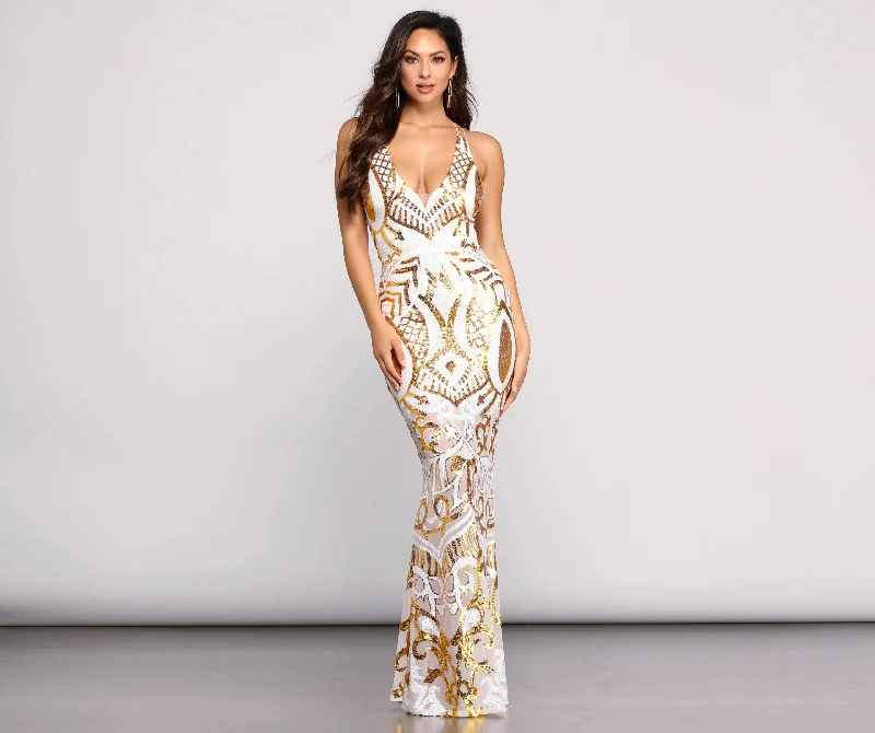 Ball Gown DressYajaira Formal Sequin Gown