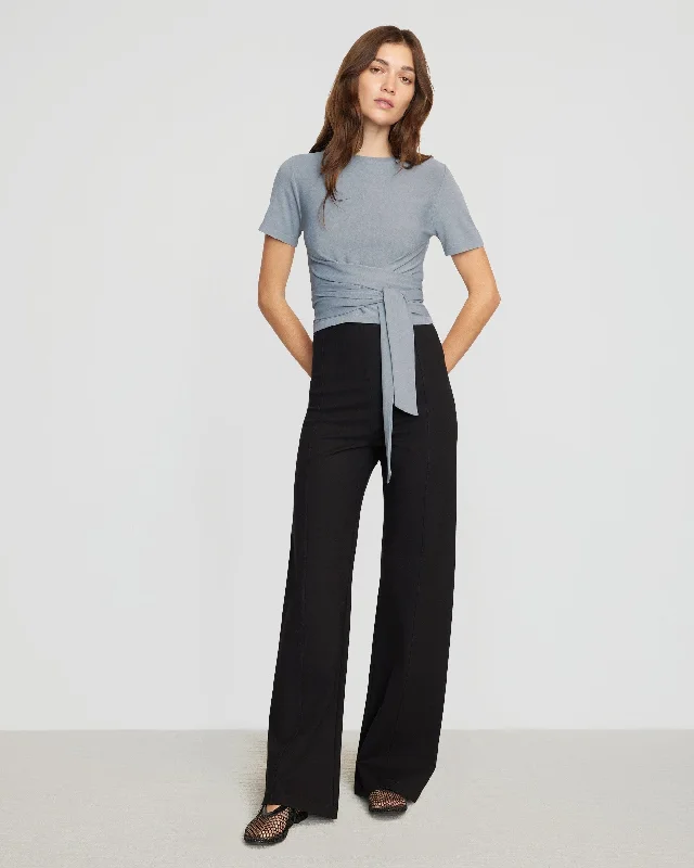 Jude Cropped Tie-Front Top