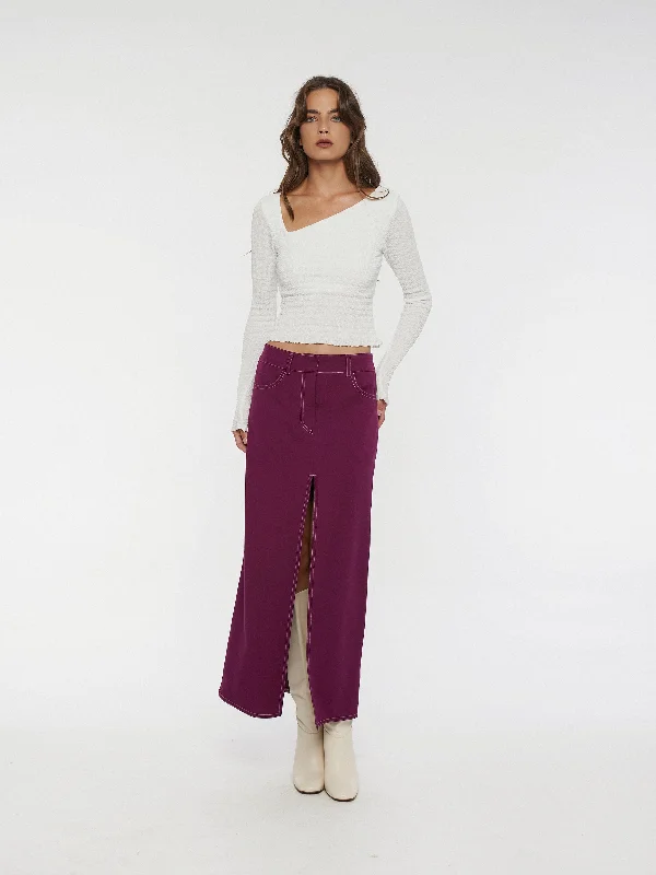 ALIX maxi skirt - plum