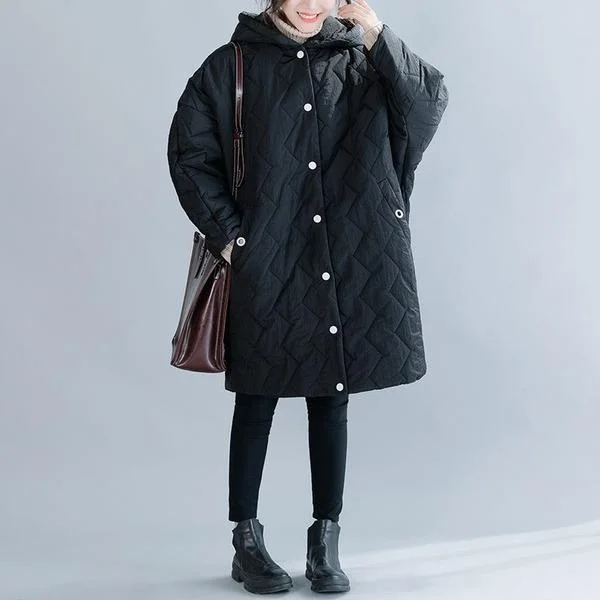 Loose Casual Fashion All-match Hooded Thick Jacket 2020 Plus Size Women Long Coat