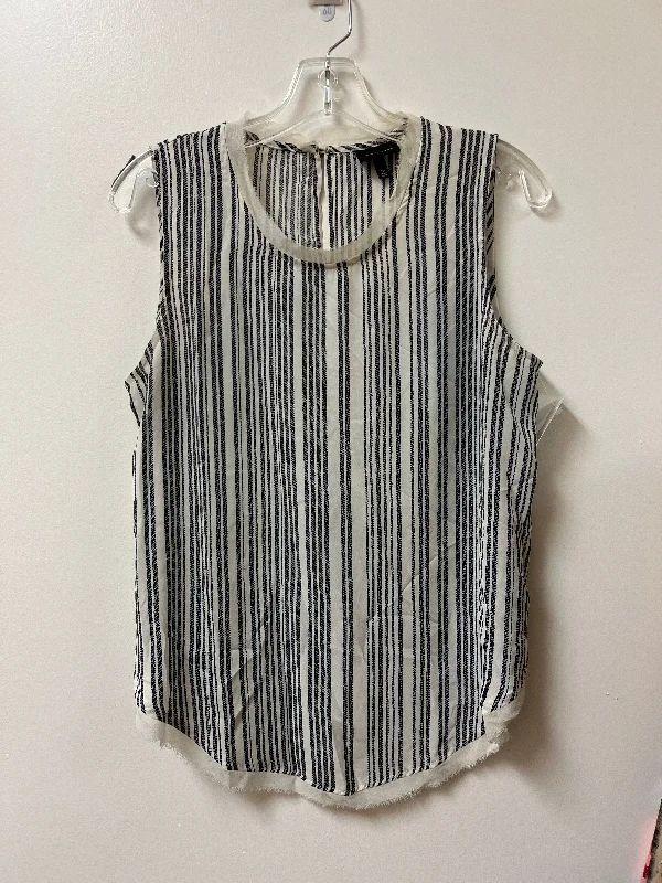 Top Sleeveless By Who What Wear In Black & White, Size: M